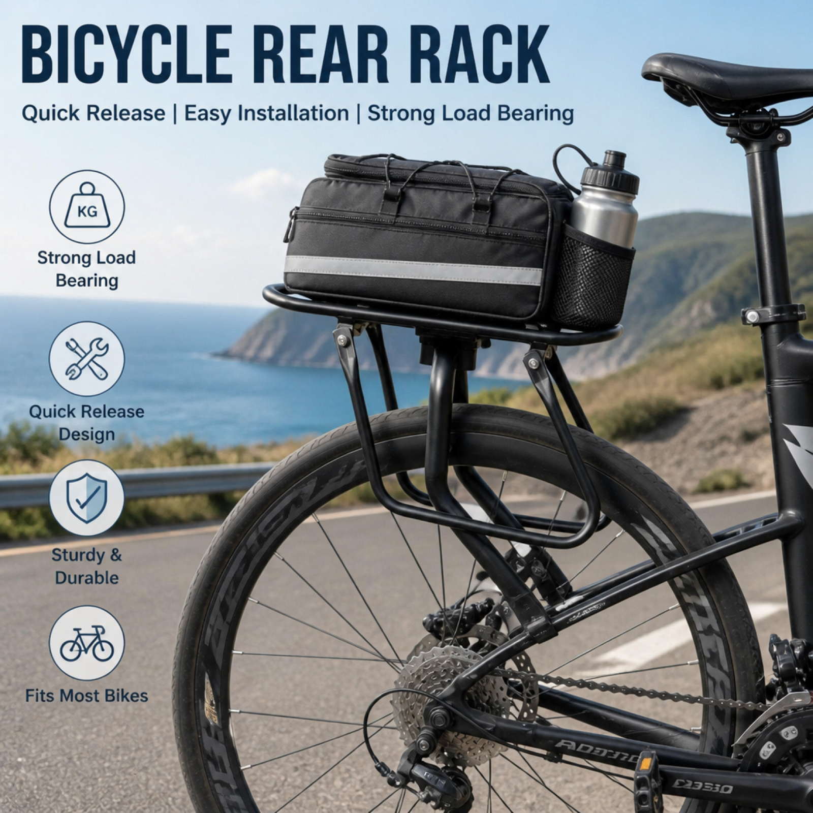 Commuter Cycling - Quick Release Cycle Cargo Rack Easy
