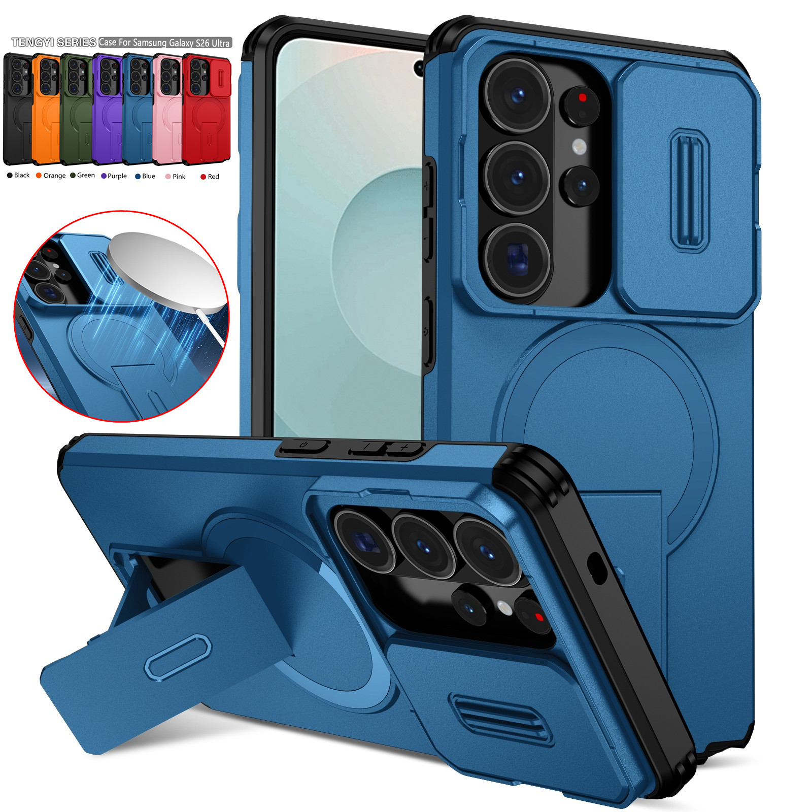 Lens Protect Camera Phone Case - Kickstand Adjustable ulasan dan harga