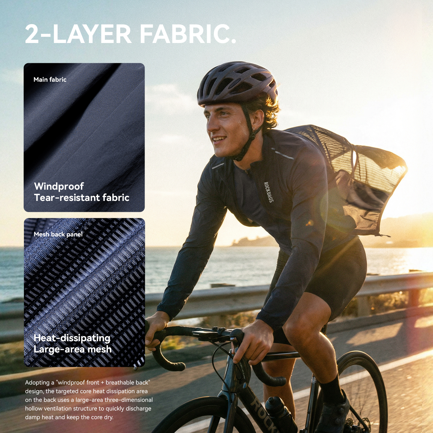 ROCKBROS Cycling Jacket Lightw - Cycling Commute Jacket ulasan dan harga