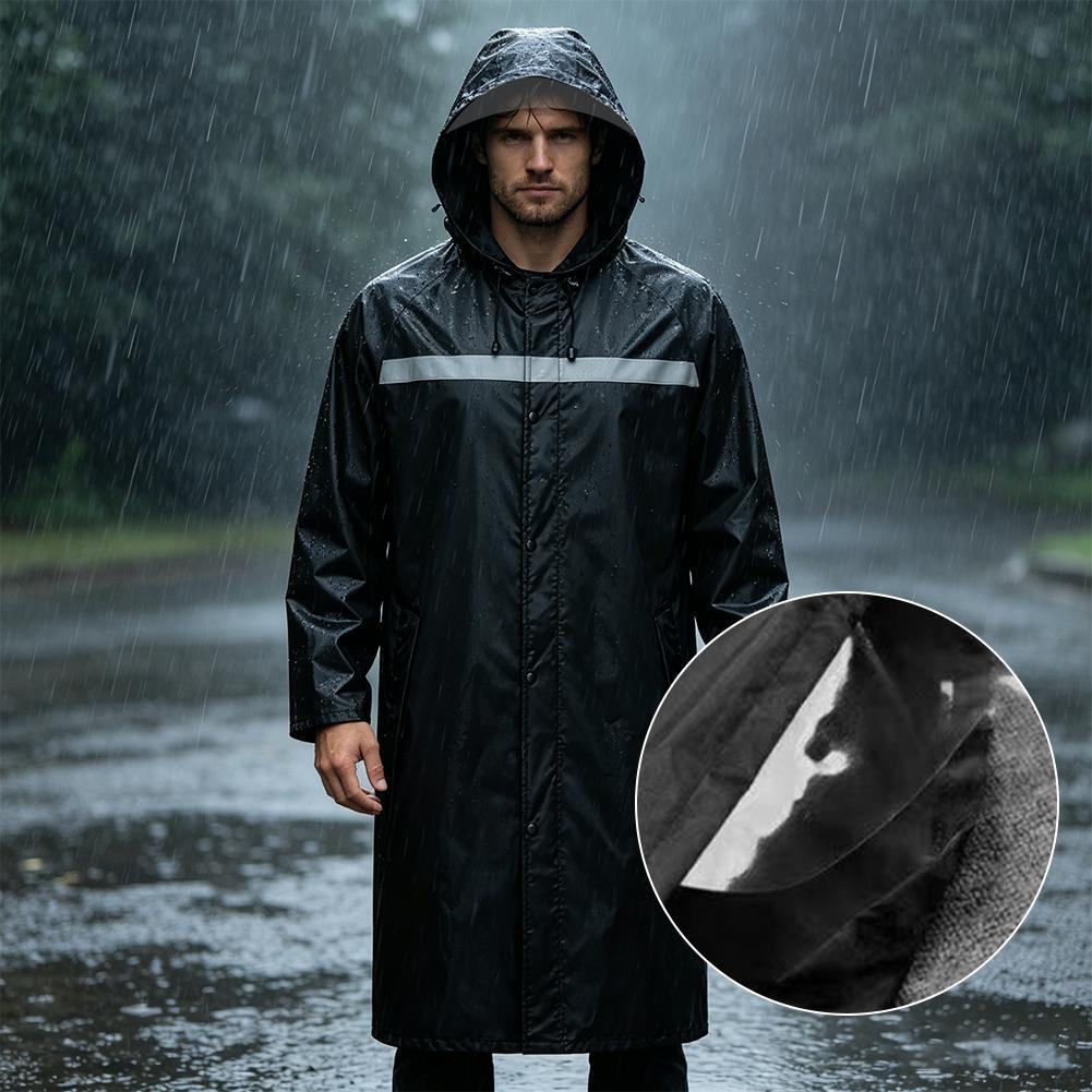 Unisex Full-Body Raincoat with - Cycling Commute Rain ulasan dan harga