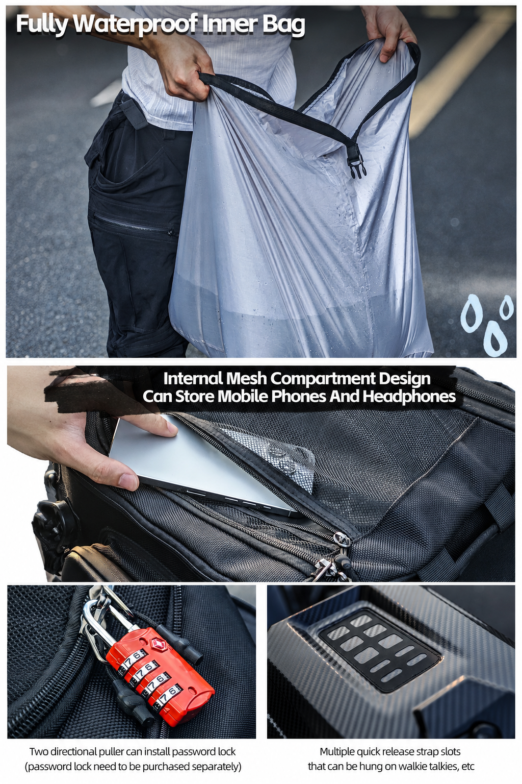 Rhinowalk Motorcycle Helmet Ta - Cycling Commute Backpack ulasan dan harga