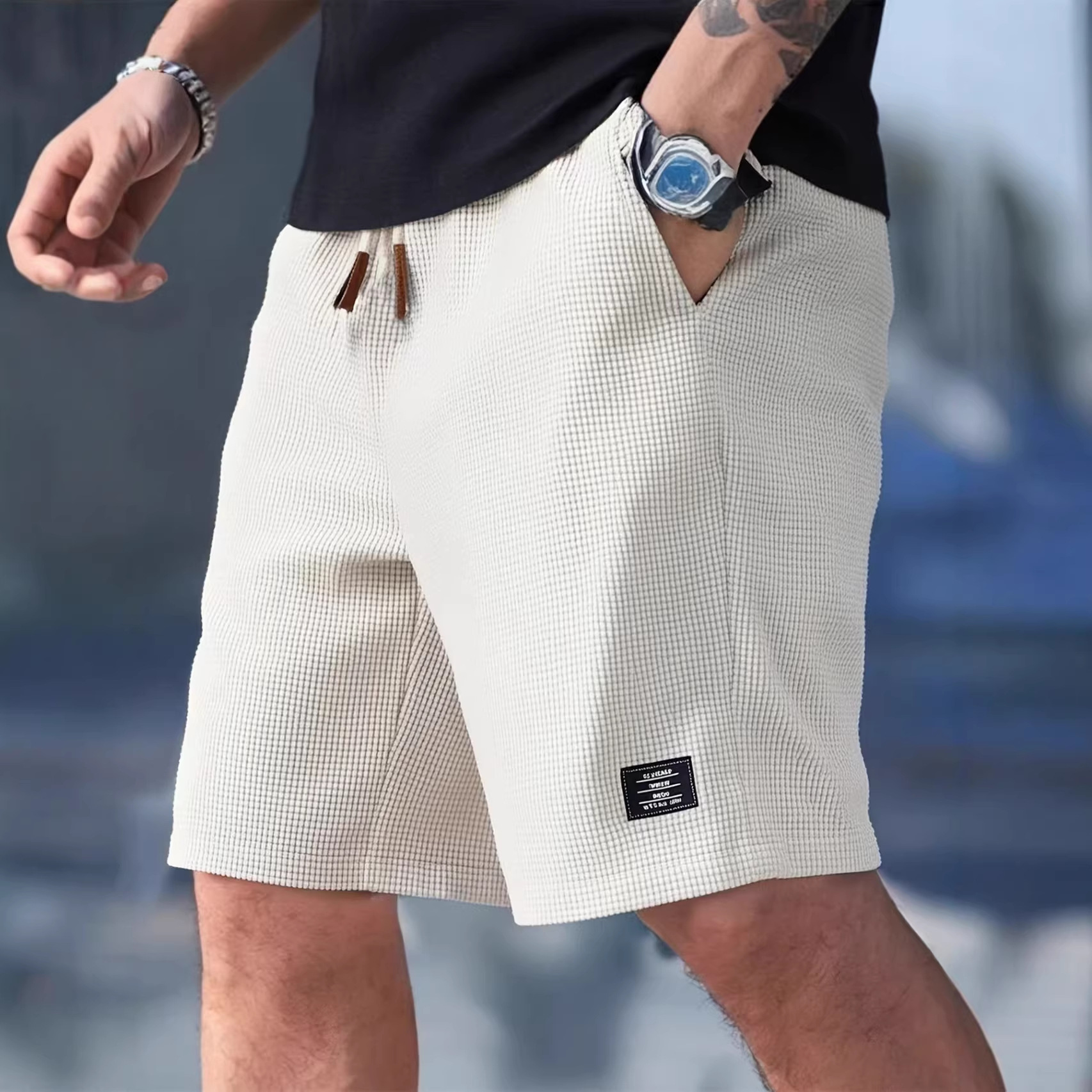 2026 Summer New Male  Waffle C - Cycling Commuter Shorts ulasan dan harga