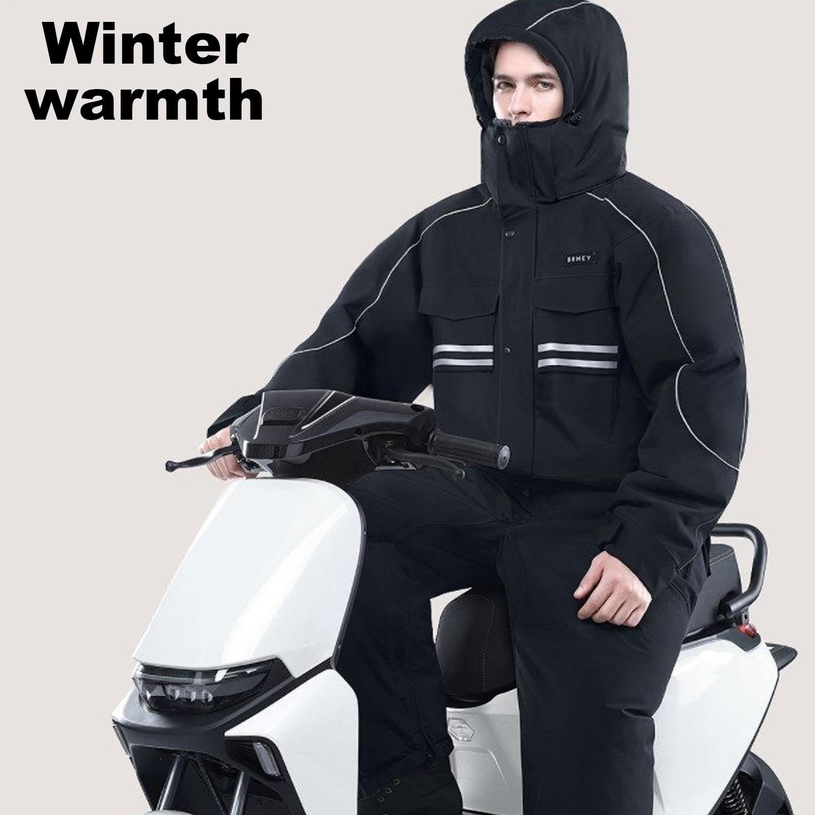 Motorcycle Winter Jacket 4-Poc - Cycling Commute Jacket ulasan dan harga