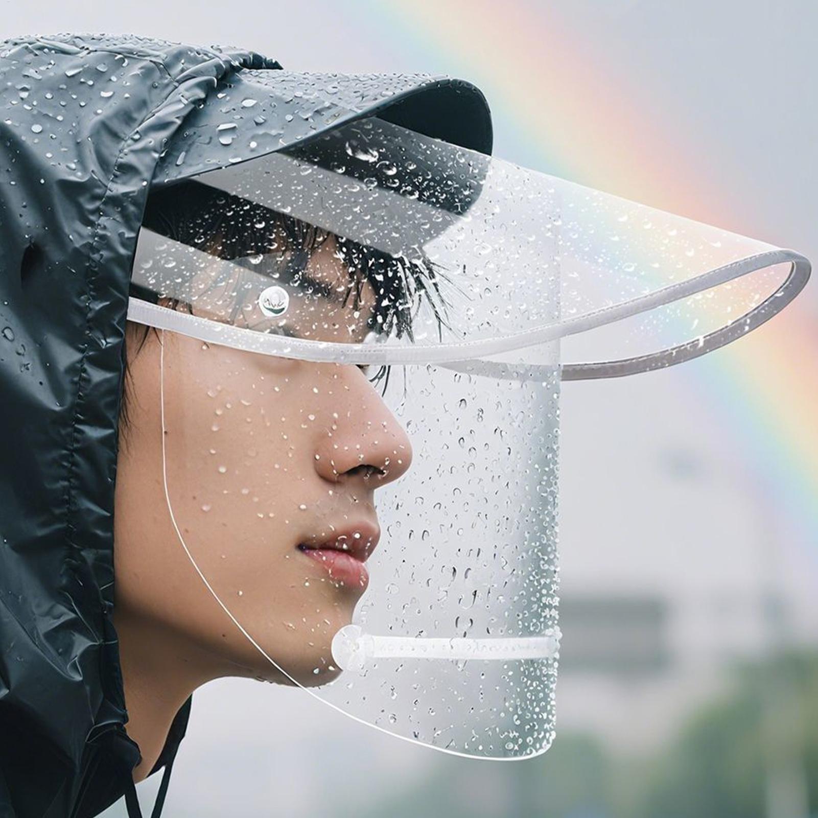 Rainproof Face Shield Clear Wi - Cycling Commute Rain ulasan dan harga