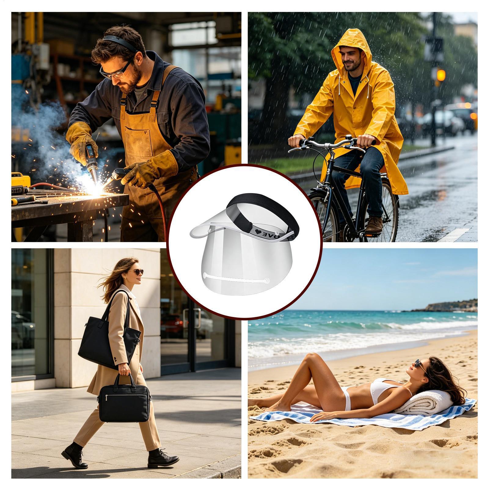 Rainproof Face Shield Clear Wi - Cycling Commute Rain ulasan dan harga