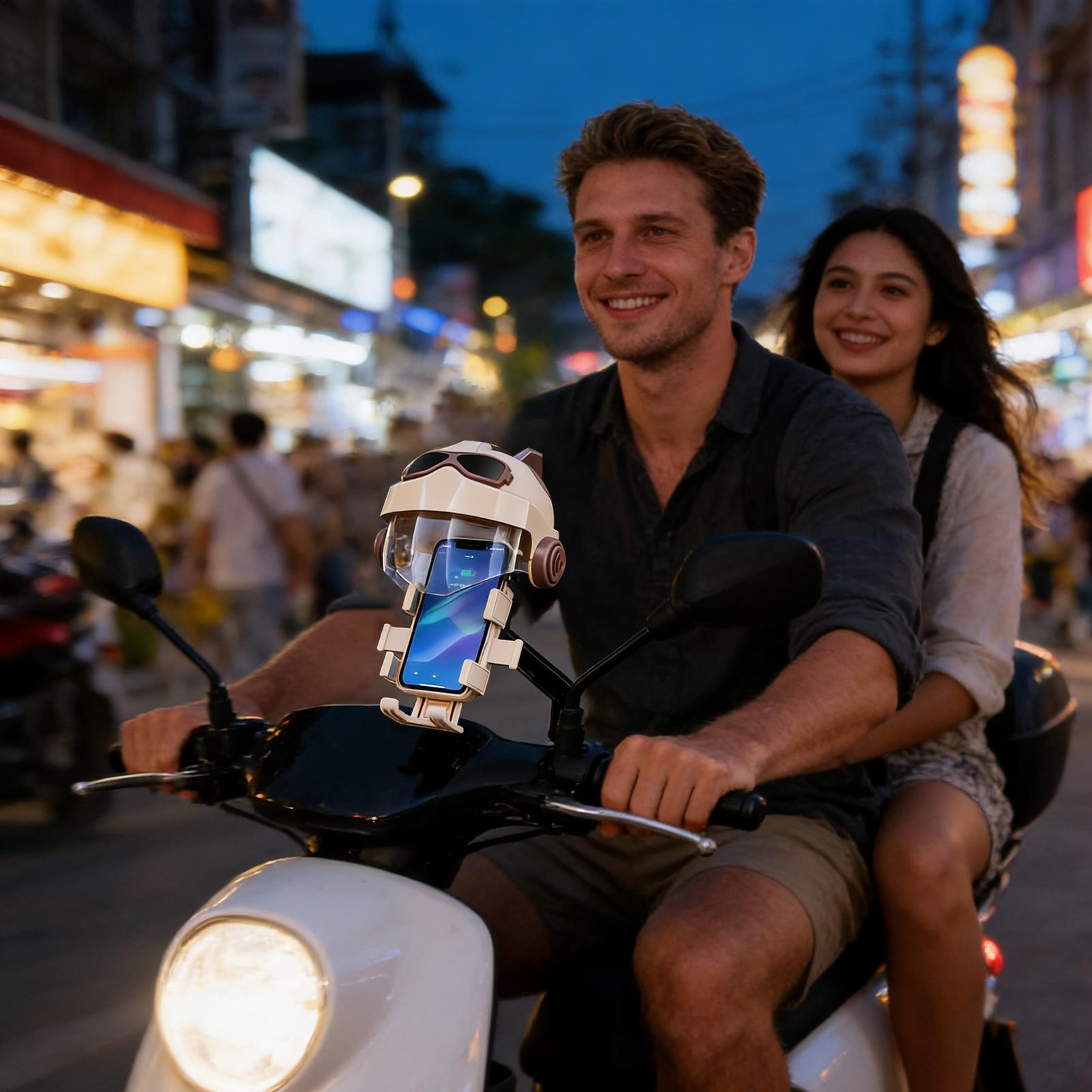 Phone Holder Helmet Sun Rain P - Commuting With Road Bike ulasan dan harga