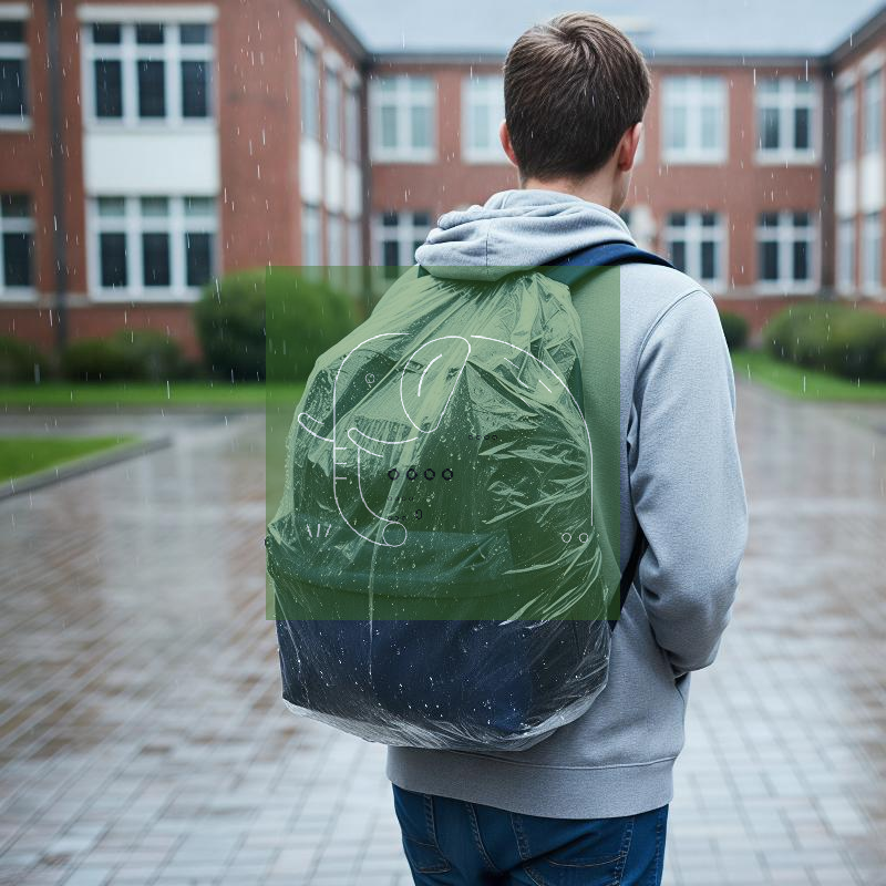 Disposable Backpack Rain Cover - Cycling Commute Rain ulasan dan harga