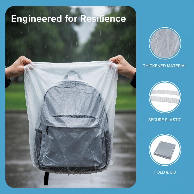 Disposable Backpack Rain Cover - Cycling Commute Rain ulasan dan harga