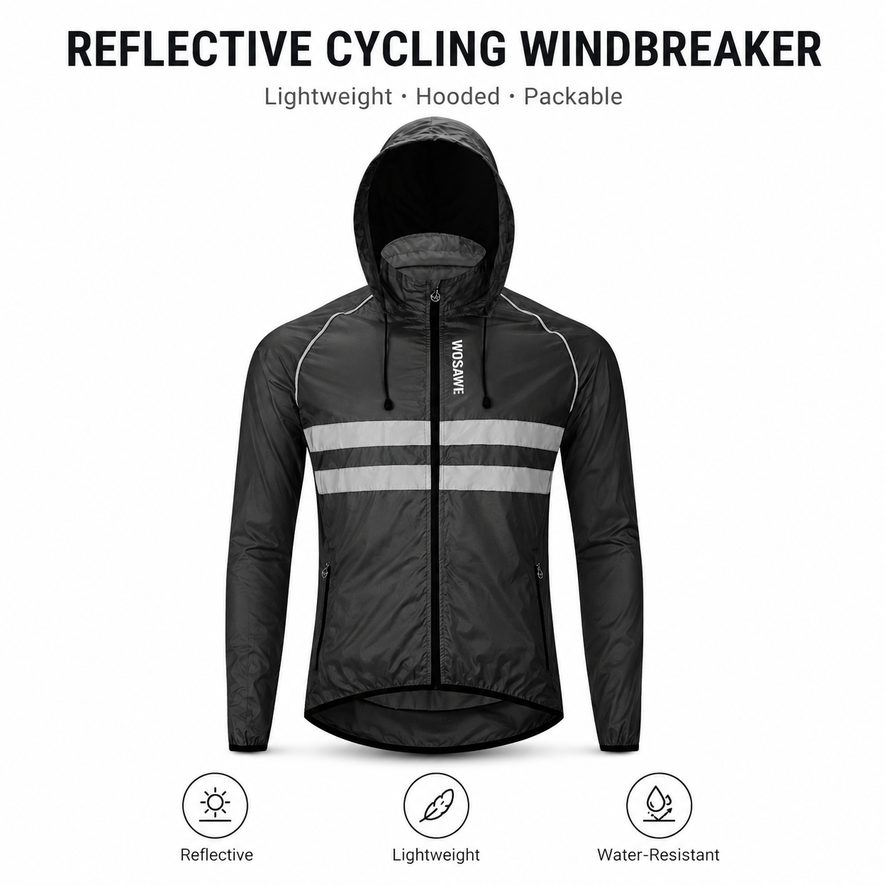 Men's Reflective Cycling Windb - Cycling Commute Jacket ulasan dan harga