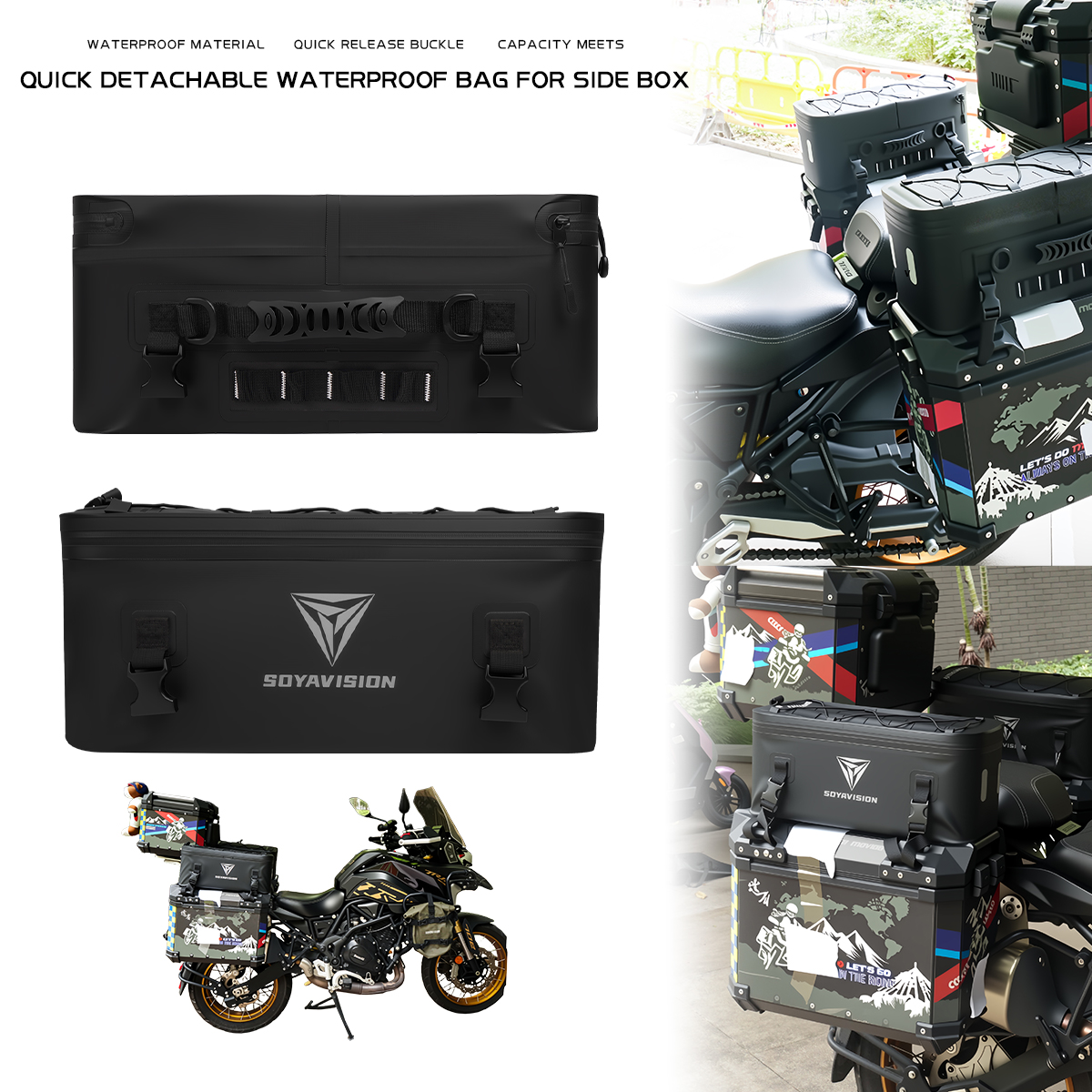 Motorcycle Case Box Bag Waterp - Panniers Waterproof Rear ulasan dan harga