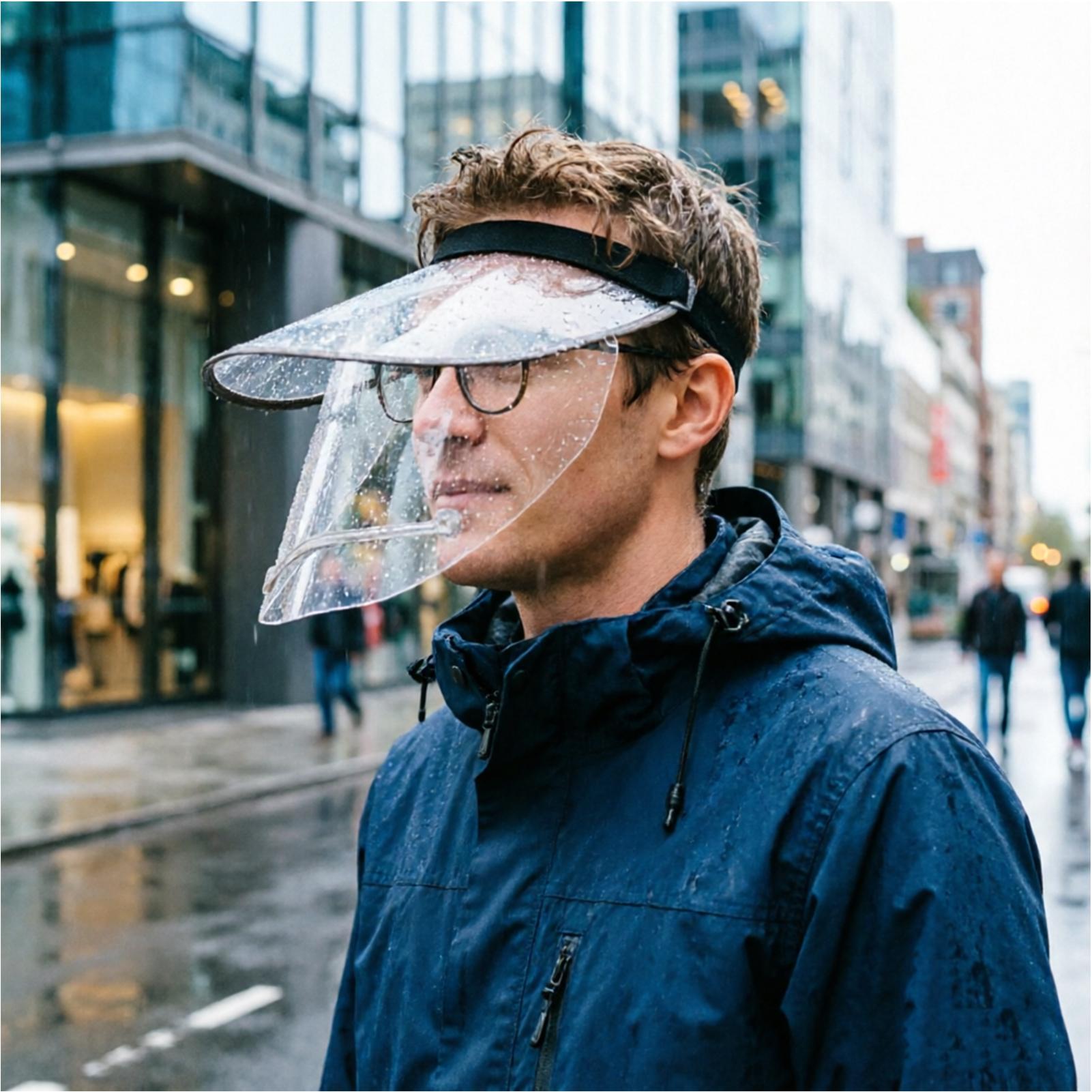 Rain Face Cover With Elastic H - Cycling Commute Rain ulasan dan harga
