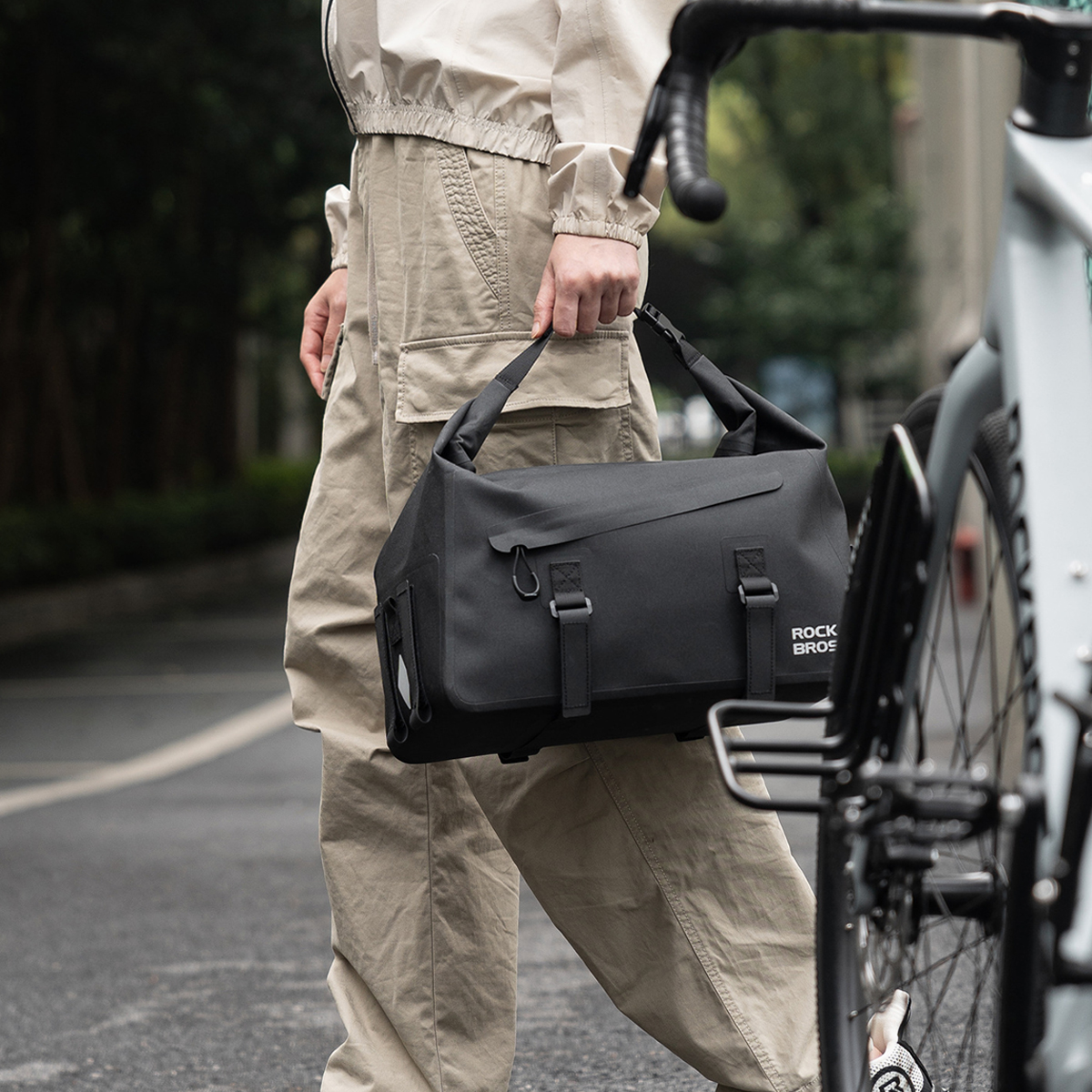 Bicycle Shelf Bag Expandable 1 - Panniers Waterproof Rear ulasan dan harga