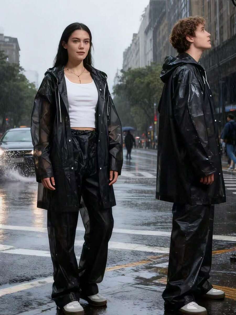 2pcs Unisex full-body rain sui - Cycling Commute Rain ulasan dan harga