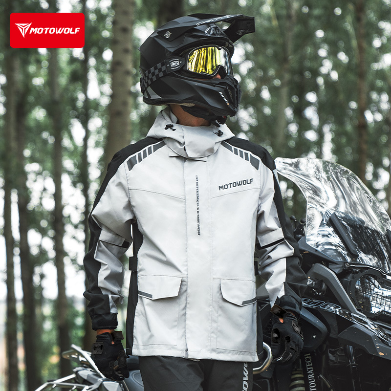 Motowolf Reflective Motorcycle - Cycling Commute Rain ulasan dan harga