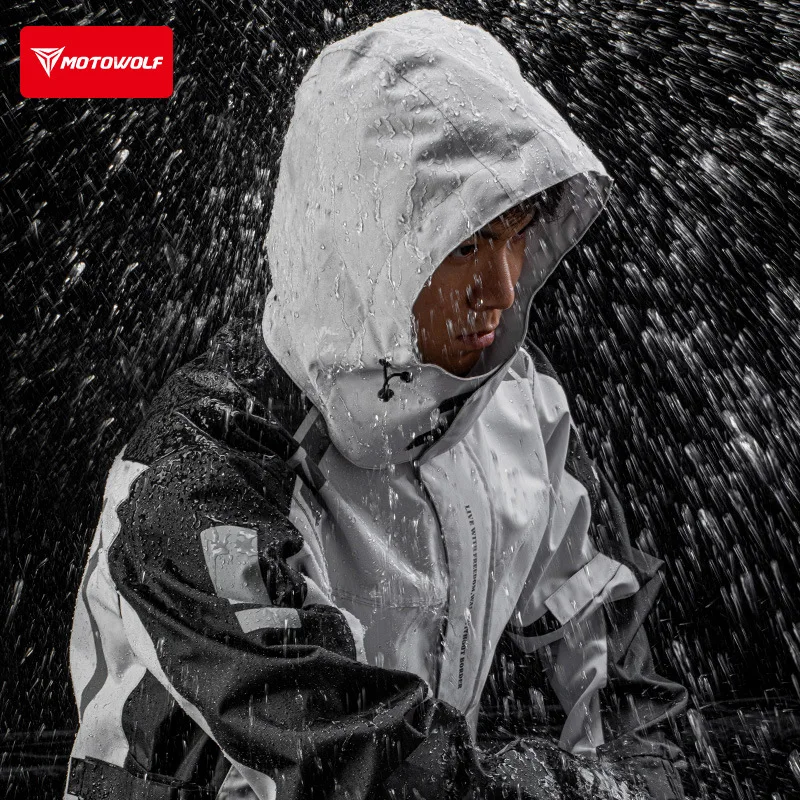 Motowolf Reflective Motorcycle - Cycling Commute Rain ulasan dan harga